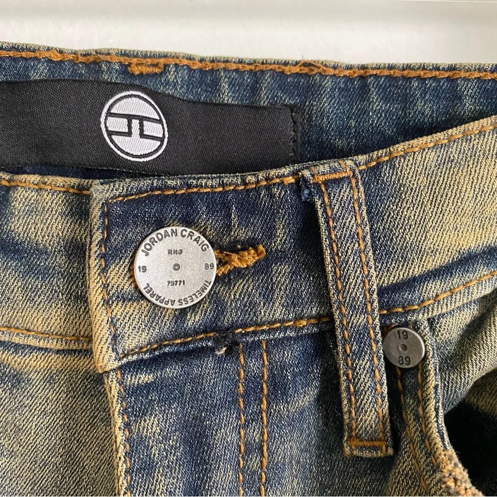 Jordan Craig Ross Distressed Skinny Jeans Men’s Size 28x32 Desert Storm Wash